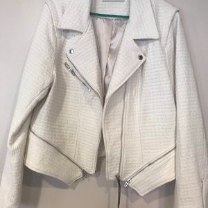 Beautiful Pearl white moto jacket NWT